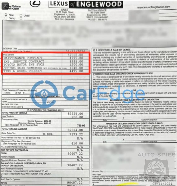 Lexus Dealer Discounts New SUV $7,000 Only To Add In $20,000 In Extra Options